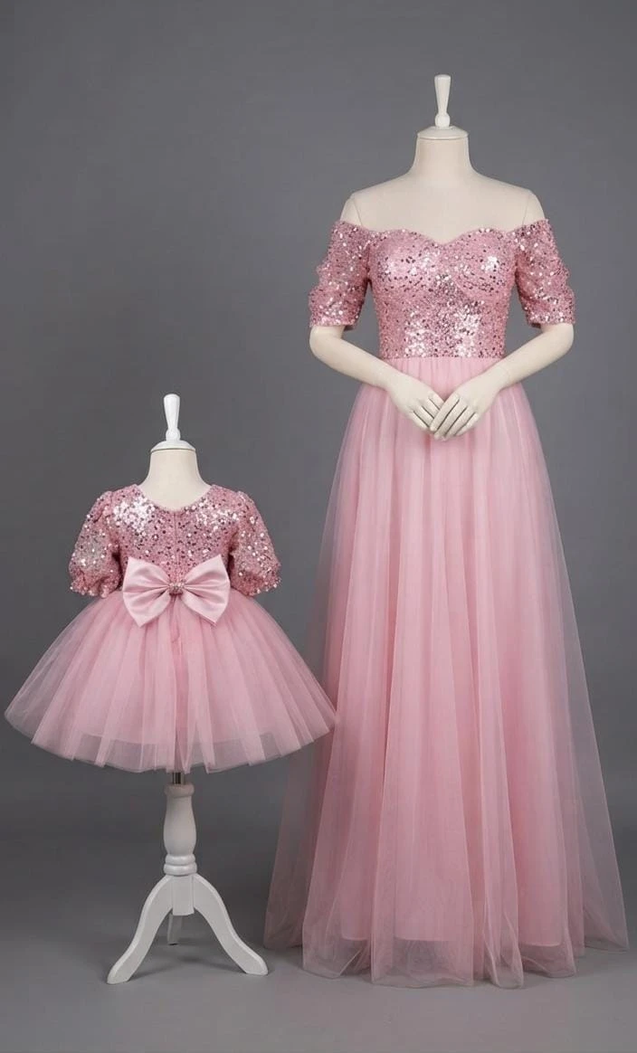 Blush & Bow net Combo dress