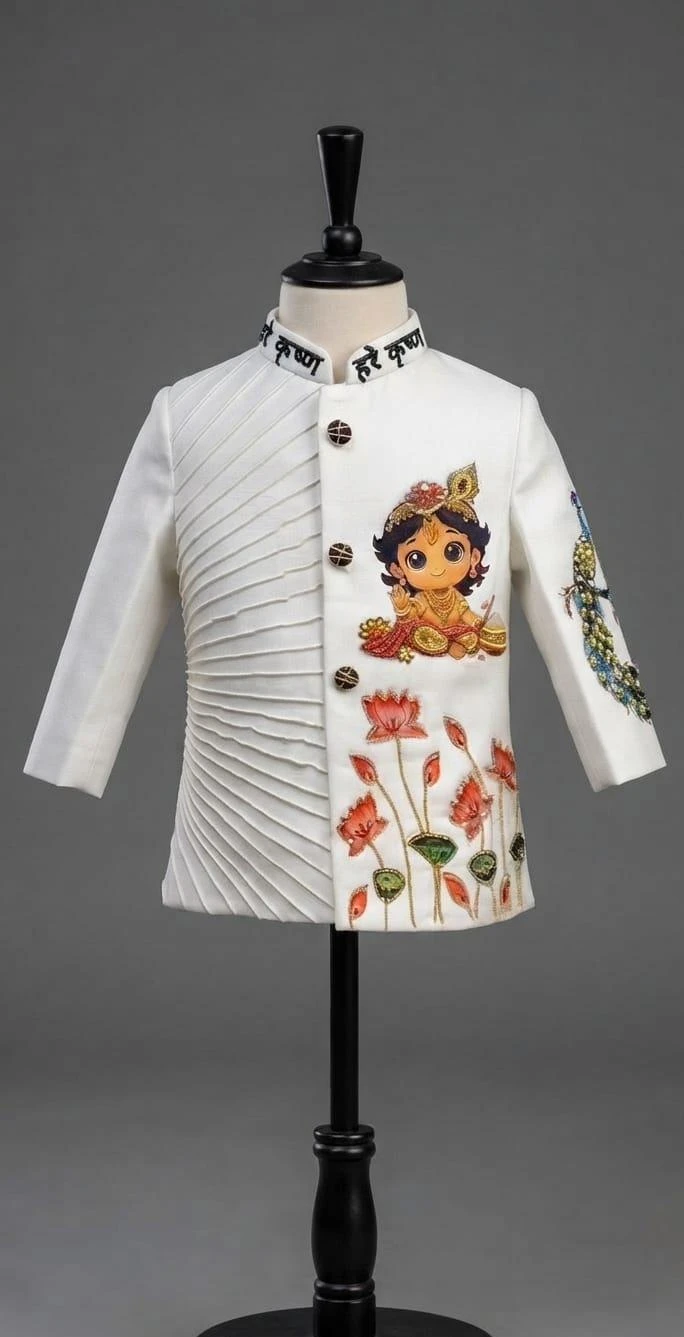 Kids’ Royal Divine & Devotional Designer Bandhgala Blazer / Indo-Western Outfit